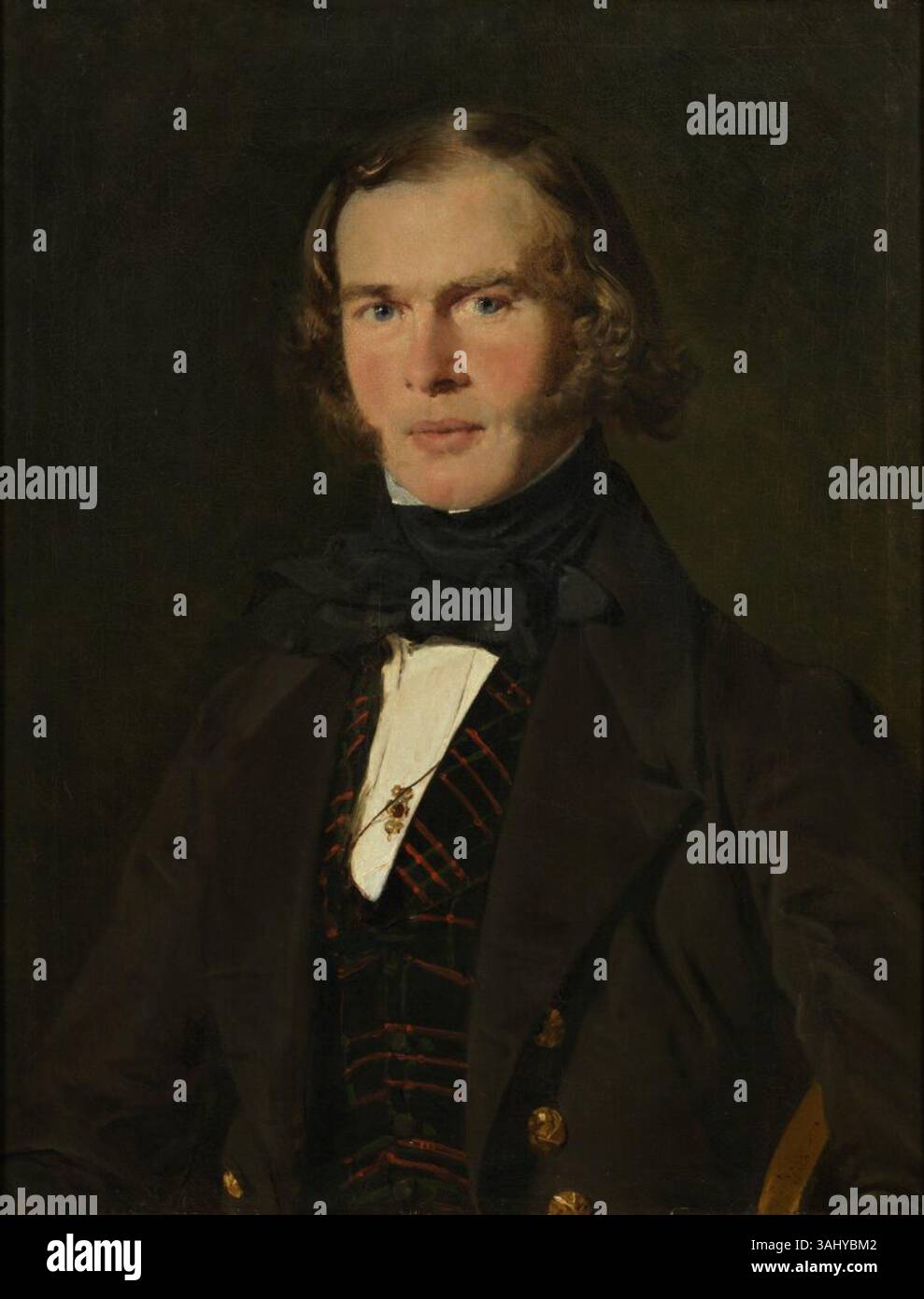 Das Porträt von Christian Albrecht Jensen aus dem Jahr 1840 zeigt den russischen Architekten Konstantin Andreewitsch Thon. Thon war bekannt für seine Entwürfe russischer Kirchen und Regierungsgebäude im 19. Jahrhundert. Stockfoto