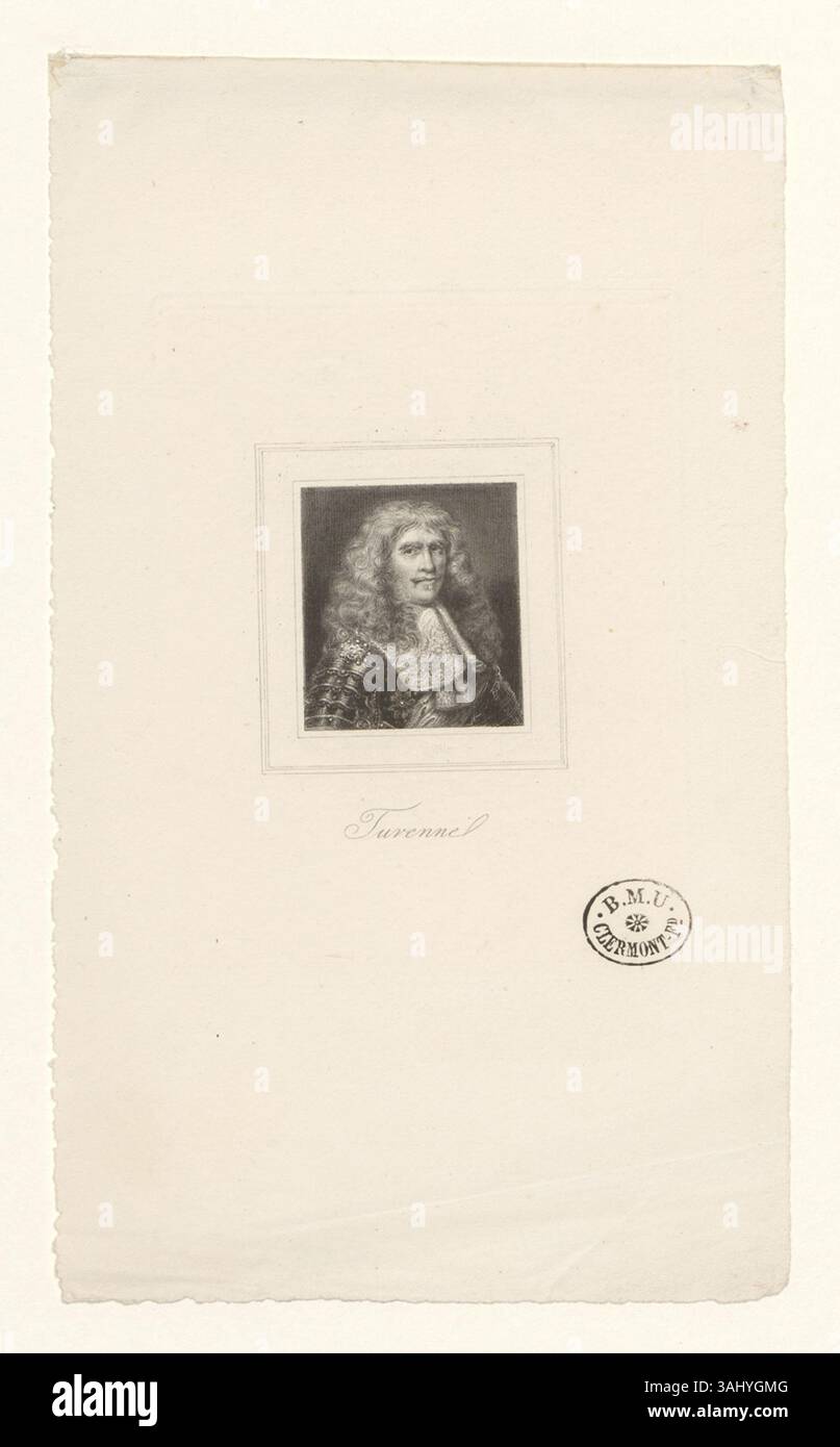 BOYER 1378 ist ein Tiefdruck von Henri de la Tour d’Auvergne, Vicomte de Turenne, einer prominenten französischen Militärfigur aus dem 17. Jahrhundert. Stockfoto
