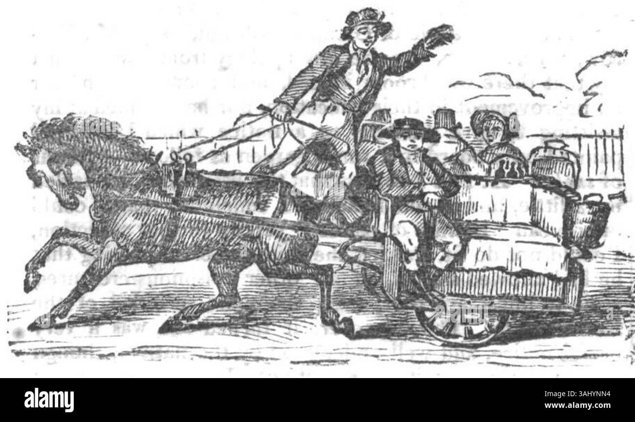 Dieses Bild ist eine Darstellung aus dem artikel A Tour Round Ireland, Band 4, aus dem Dublin Penny Journal aus dem Jahr 1836. Es veranschaulicht eine Reise durch Irland, zeigt seine ländliche Landschaft und traditionelle Lebensweise im 19. Jahrhundert und bietet einen Einblick in Irlands historische Reisekultur. Stockfoto