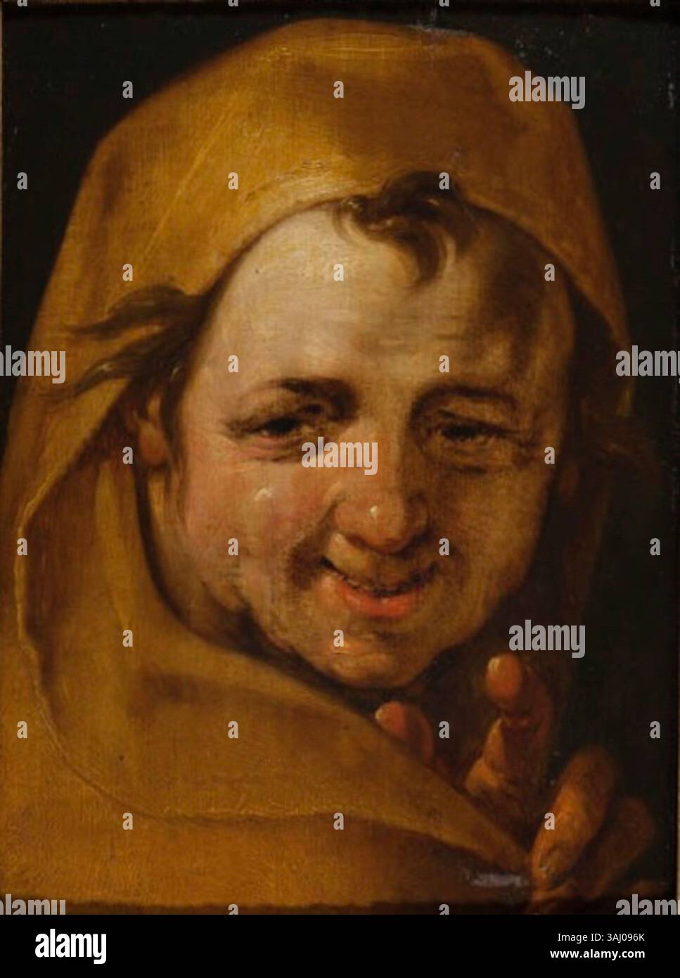 Cornelis van Haarlems Porträt des Demokritus, entstanden um 1590–1640, ist im Teylers Museum untergebracht. Das Werk Oil on Panel zeigt den alten Philosophen Democritus in seiner Studie und spiegelt seine intellektuelle Natur wider. Stockfoto