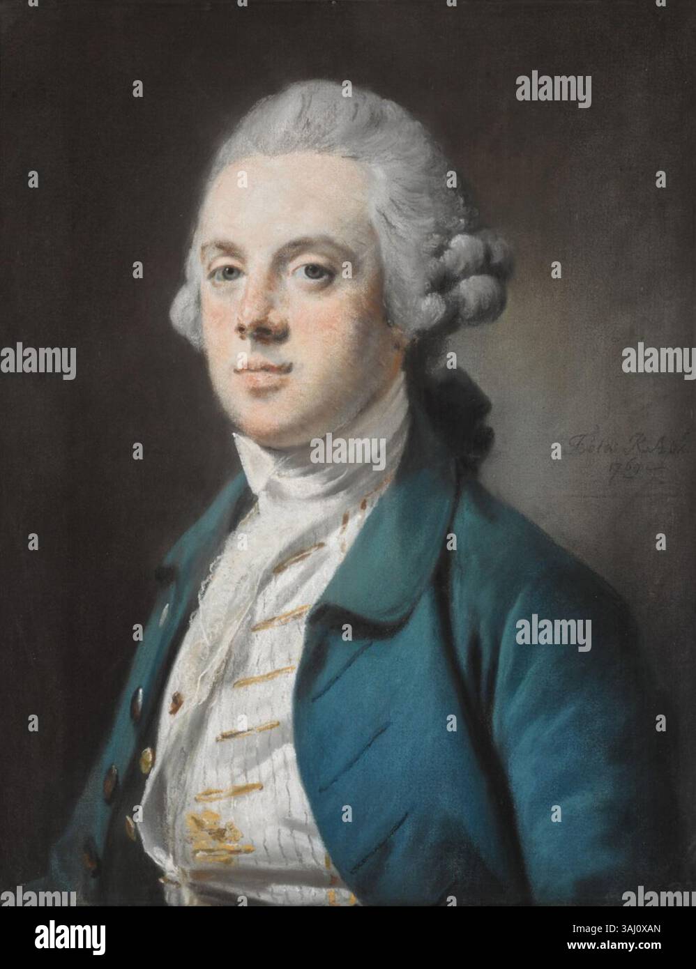 Dieses Porträt von Francis Cotes aus dem Jahr 1769 zeigt John Yorke, den vierten Sohn von Philip Yorke, 1. Earl of Hardwicke. Yorke, ein Barrister und Politiker, diente von 1753 bis 1784 im House of Commons. Stockfoto