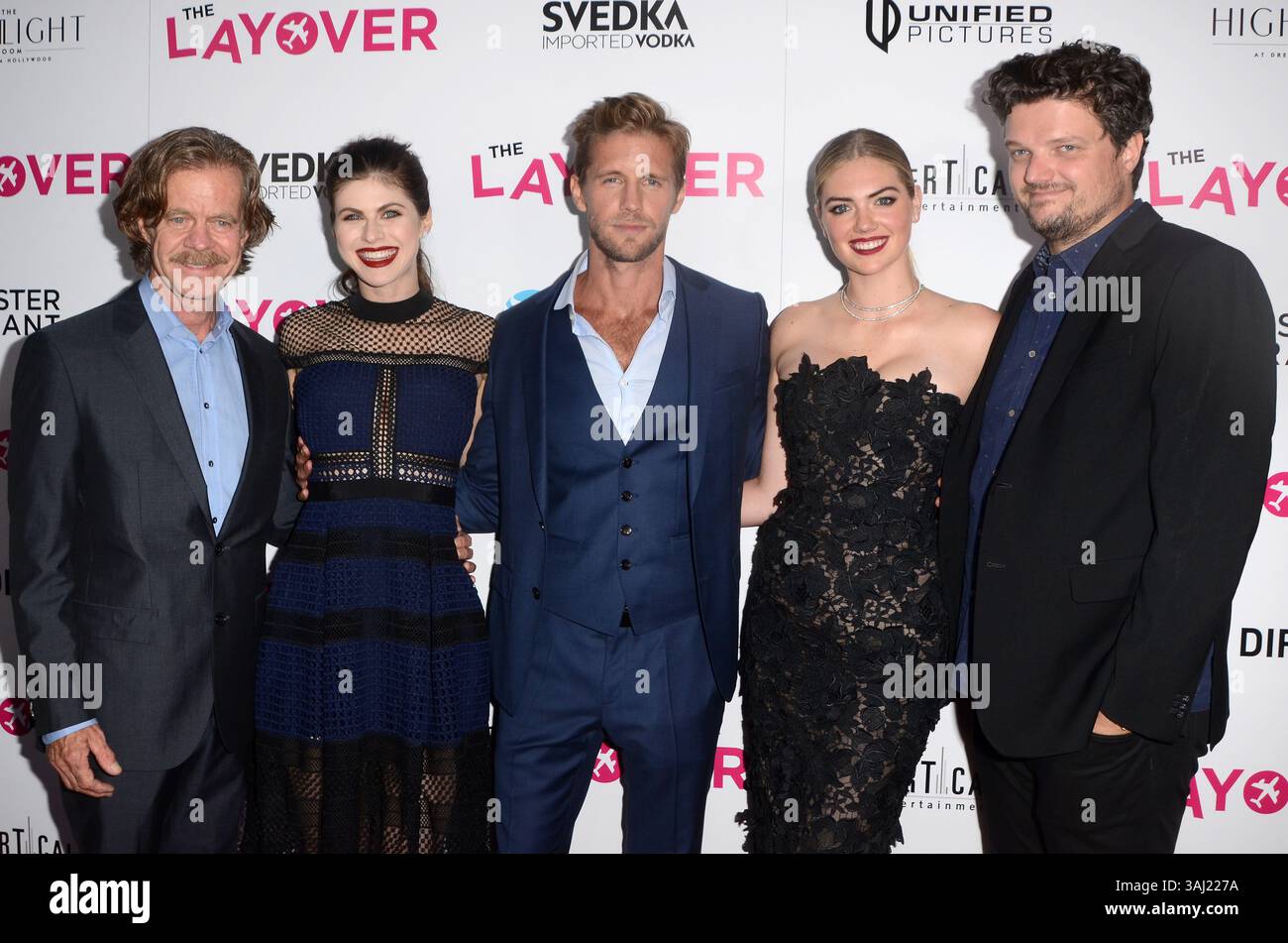 23. August 2017 – Los Angeles, CA, USA – LOS ANGELES – 23. August: William H. Macy, Alexandra Daddario. Matt Barr, Kate Upton, Matt Jones beim „Zwischenstopp“ Los Angeles Premiere im ArcLight Theater am 23. August 2017 in Los Angeles, KALIFORNIEN (Bild: © Kathy Hutchins Via ZUMA Wire) Stockfoto