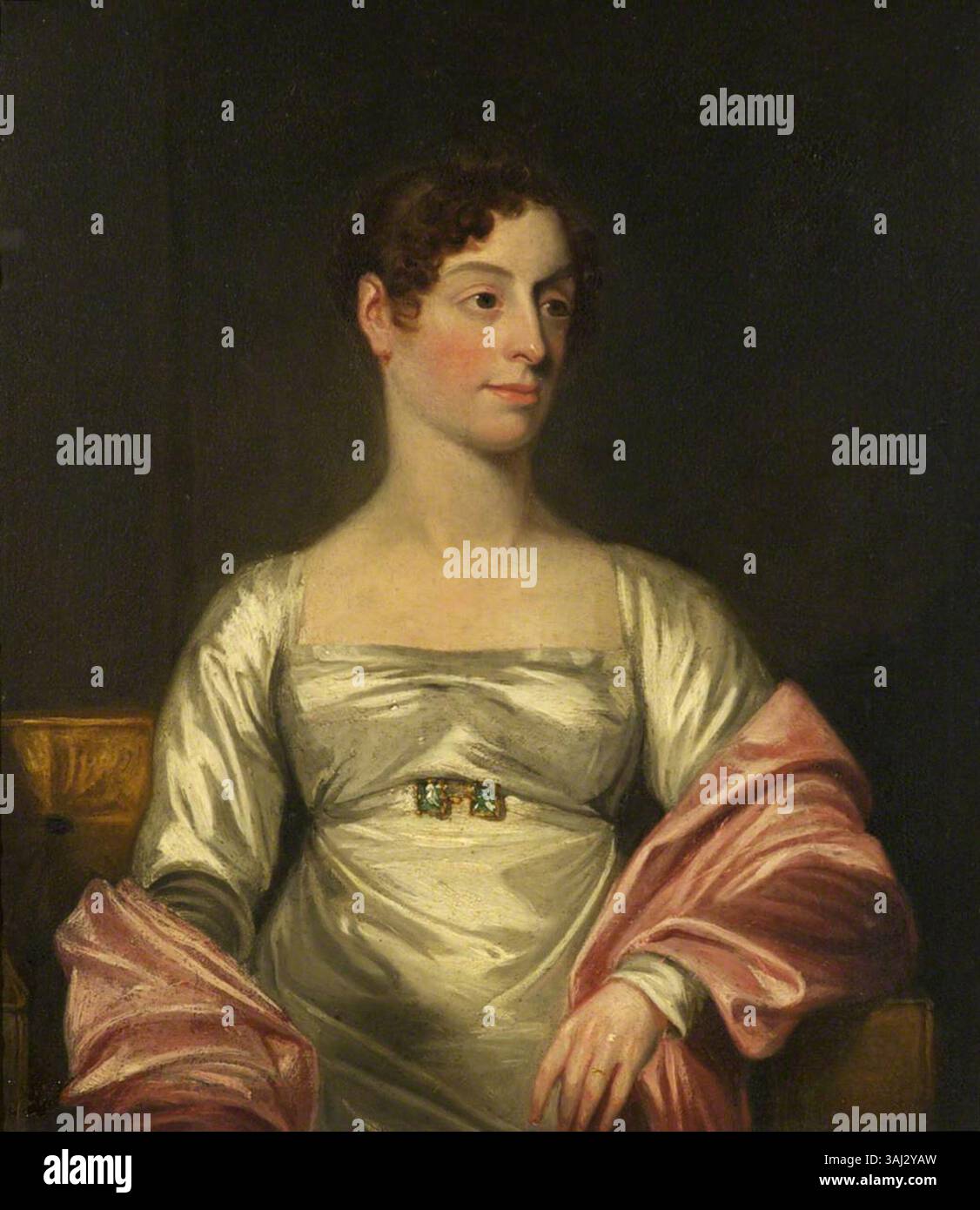 Porträt von Mary Anne Evans, Mrs. Walter Rice, geboren um 1770-1780 und gestorben 1859. Gemalt von der British School um 1790. Das Ölgemälde ist auf Leinwand. Stockfoto