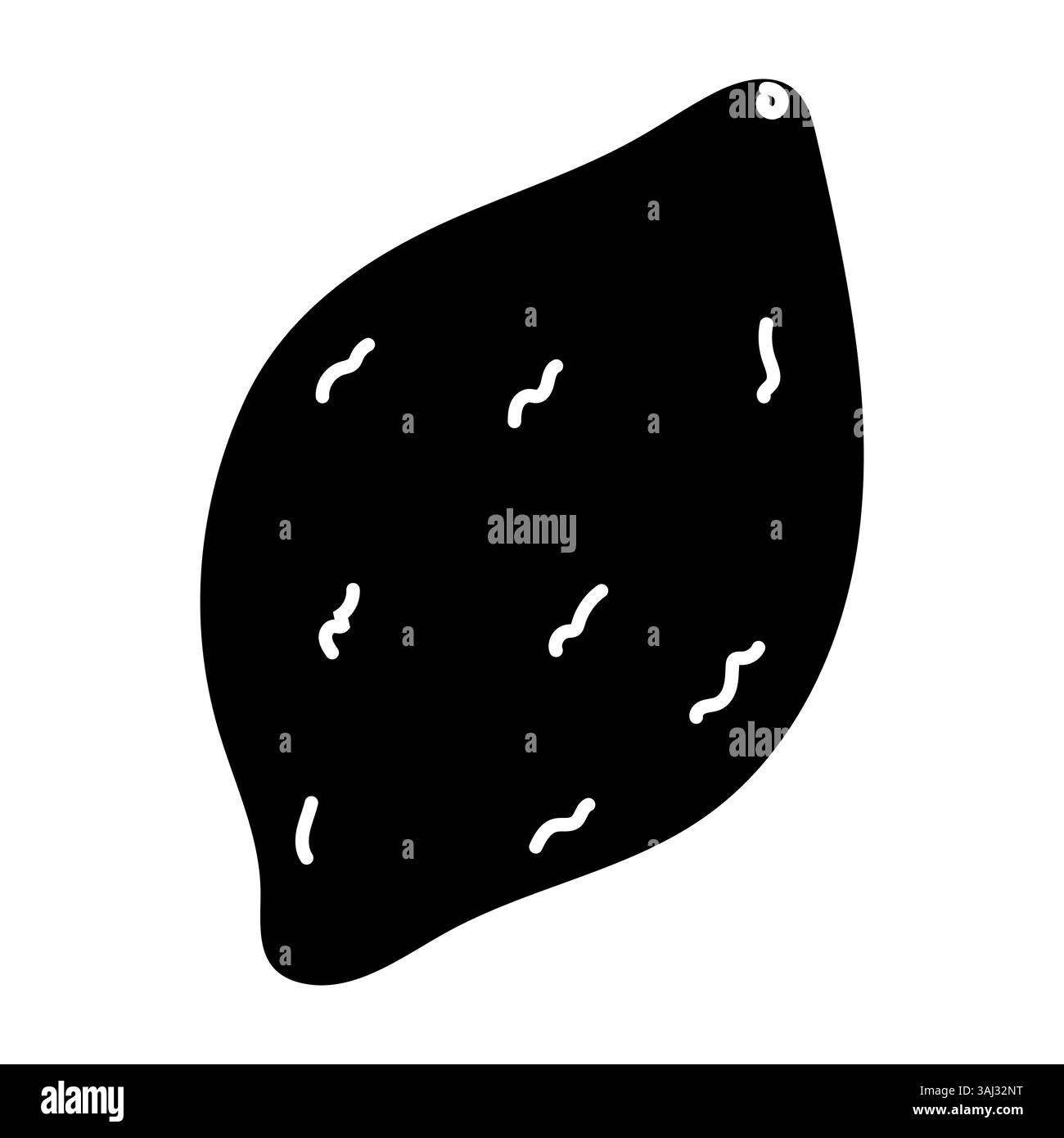 Frische Zitrone mit glatter Oberfläche und markanter Form in minimalistischem Stil Stock Vektor