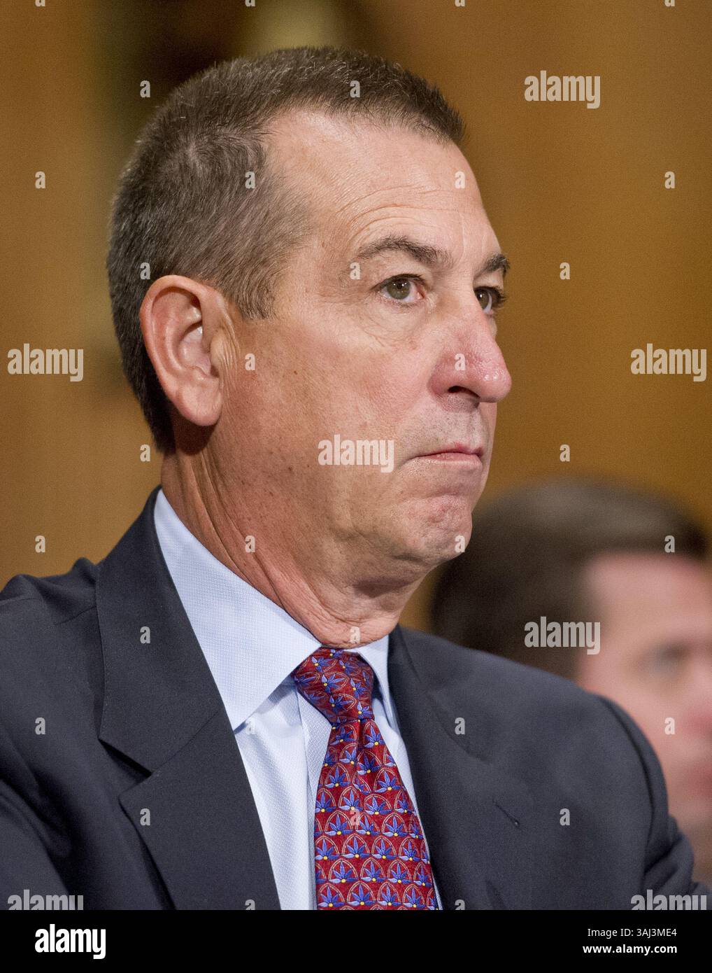 27. Juli 2017: Washington, District of Columbia, USA - RANDAL QUARLES, Gründer und Leiter der Cynosure Group, einer privaten Investmentfirma, sagt vor dem Senat Committee on Banking, Housing, and Urban Affairs aus, dass er zum Mitglied des Board of Governors des Federal Reserve Systems ernannt wurde. (Kreditbild: © Ron Sachs/CNP via ZUMA Wire) Stockfoto
