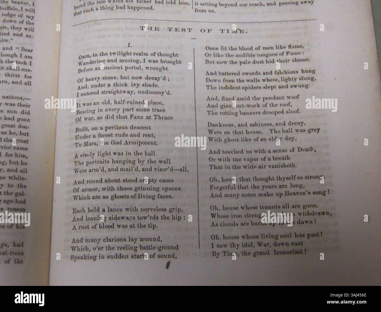 Illustration from 'The Pen and Pencil' (Weekly Journal), Cincinnati, 25 June 1853, No. 26, Vol. Ich, mit dem Titel „der Test der Zeit“. Diese Zeitschrift konzentrierte sich auf Literatur, Kunst und Nachrichten, die kurz ab 1853 veröffentlicht wurden. Die Illustration ist Teil einer Sammlung, die während der kurzen Auflage des Journals veröffentlicht wurde. Stockfoto