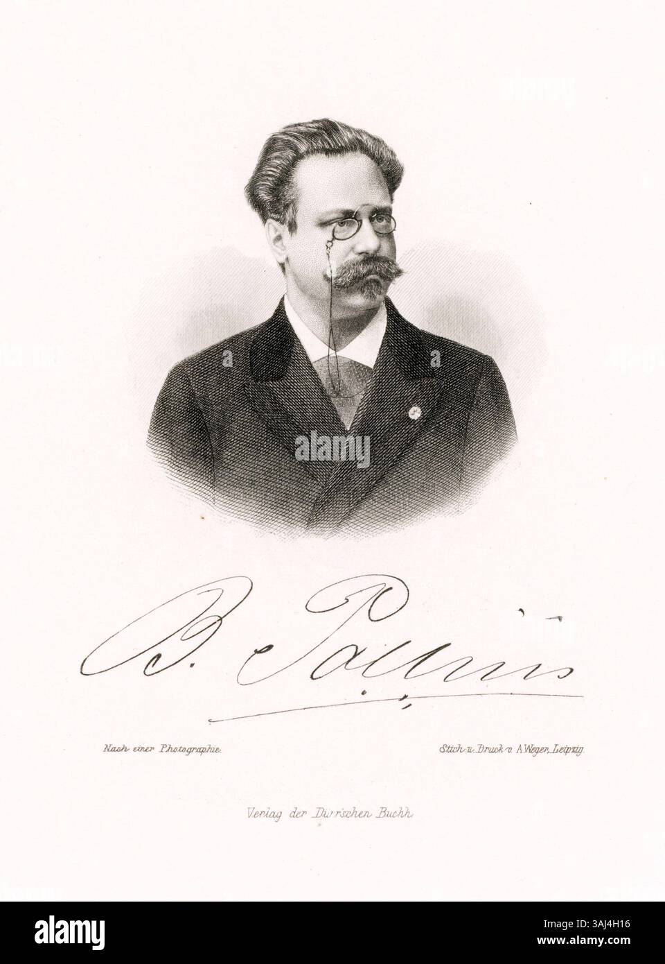 Dieser Kupferstich von B. Pollini, Teil der Sammlung der Staats- und Universitätsbibliothek Hamburg, zeigt die historische Figur in Porträtform. Stockfoto