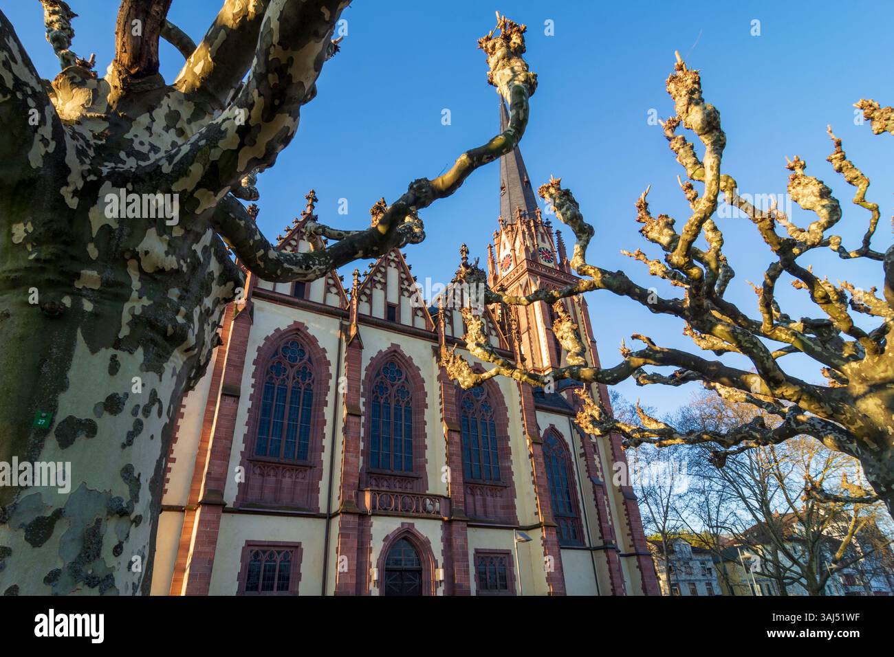 Frankfurt am Main: Dreikönigskirche in Frankfurt Rhein-Main, Hessen, Hessen Stockfoto
