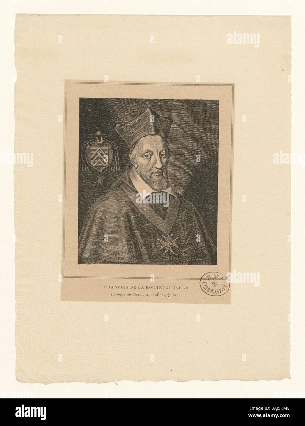 Ein Druck aus der Sammlung Boyer mit Francois de La Rochefoucauld ...
