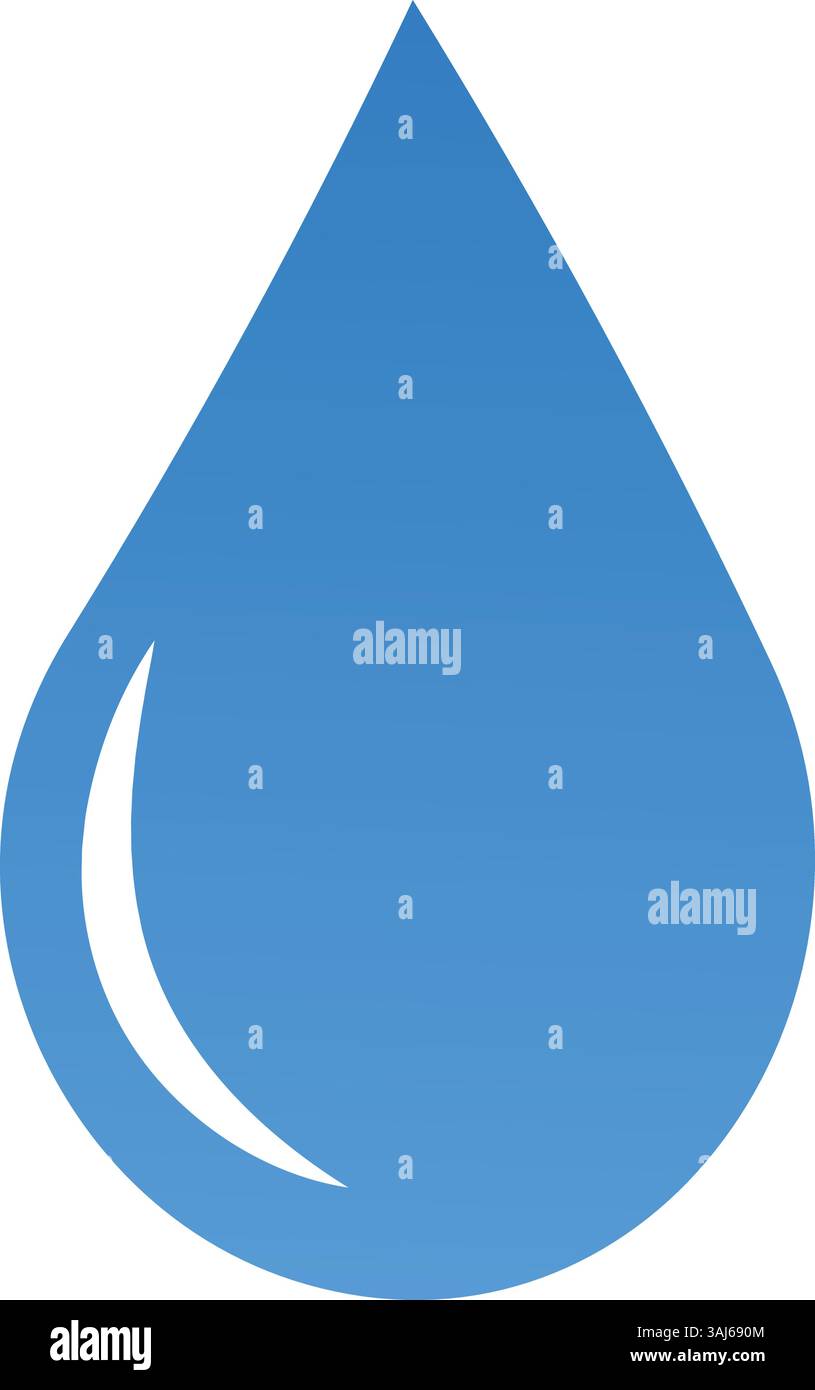 Minimalistischer Tropfen Regenwasser, flaches Symbol Stock Vektor