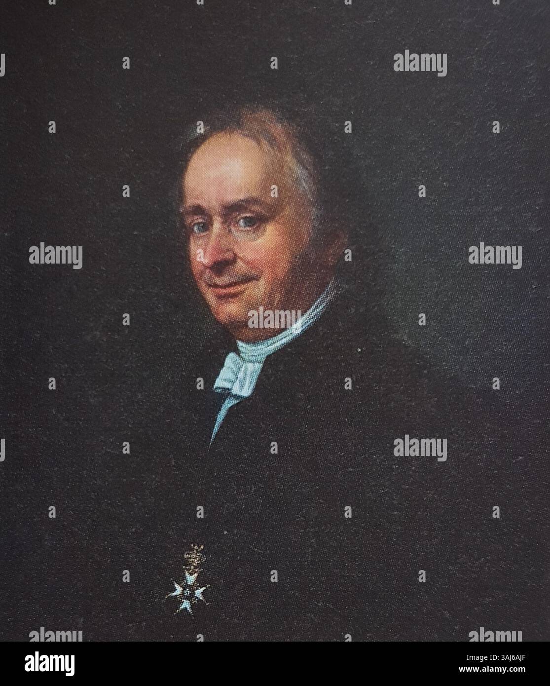 Ein Porträt von Jöns Svanberg, einem schwedischen Botaniker und Akademiker, erstellt von Olof Johan Södermark. Svanberg leistete bemerkenswerte Beiträge zur Pflanzentaxonomie und zur botanischen Forschung in Schweden. Stockfoto
