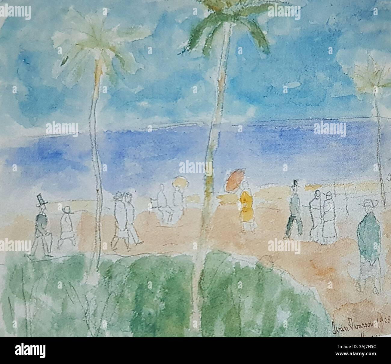 „Anglais i Nizza“ (Engländer in Nizza) von Ivan Ivarson, gemalt zwischen 1900 und 1939, stellt einen Briten in der südfranzösischen Stadt Nizza dar, der Ivarsons Interesse an sozialen Porträts widerspiegelt. Stockfoto