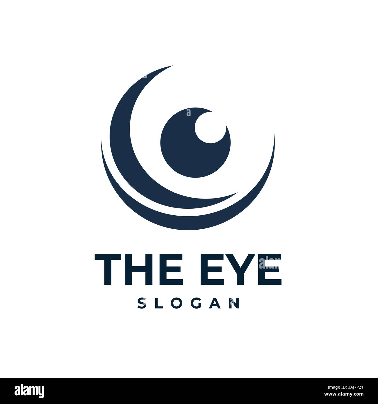 Einfaches Augendesign Illustration minimalistisches Vektor-Logo für visuelle Identität, Sicherheitssymbol und technisches Branding Stock Vektor