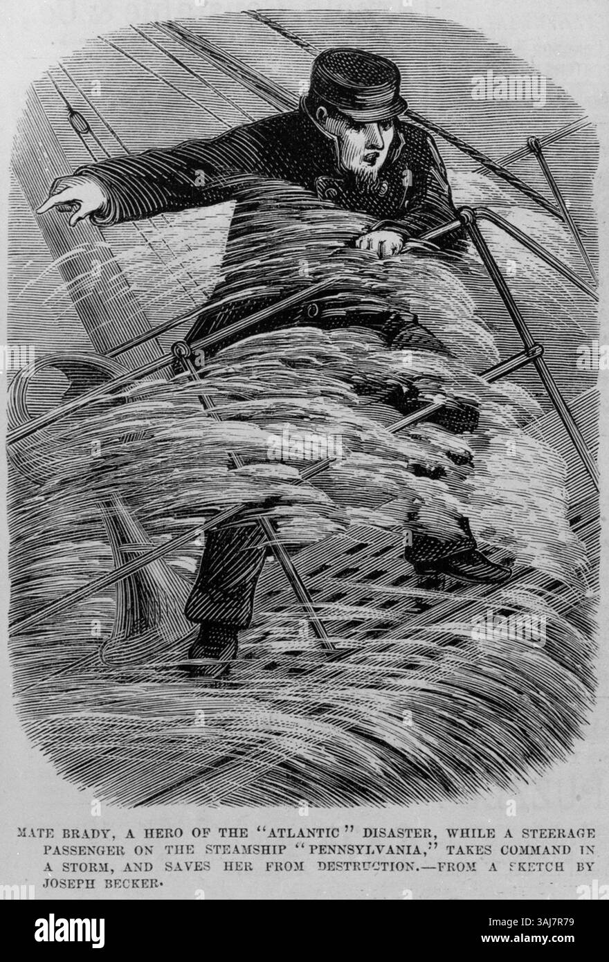 Dieser Holzstich von Cornelius L. Brady, der am 28. März 1874 in Frank Leslies illustrierter Zeitung veröffentlicht wurde, veranschaulicht ein Objekt, das in dieser Zeit sehr gefragt war. Die Gravur zeigt den Stil und die Trends des späten 19. Jahrhunderts. Stockfoto