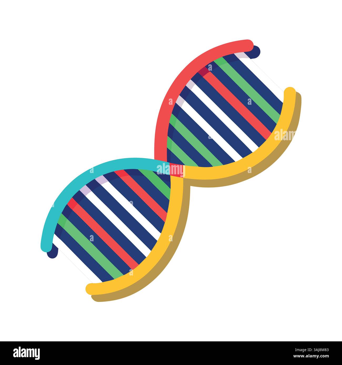 DNA-Symbol. Lebensgenmodell Bio Stock Vektor