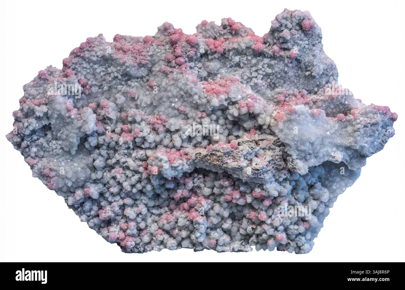 Rhodochrosit mit Quarz, Grizzly Bear Mine, Ouray County, Colorado Stockfoto