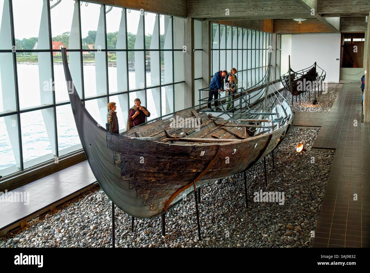 Wikingermuseum, Wrack 3, Handels- oder Transportschiff aus Eiche in Roskilde, Dänemark Stockfoto