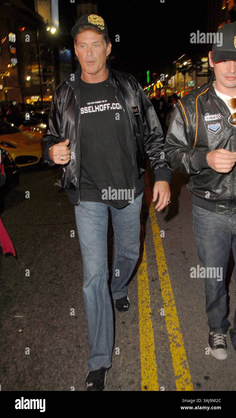 August 2008 – Hollywood, Kalifornien, USA – 09. August 2008 – West Hollywood, Kalifornien – David Hasselhoff. Gummiball 3000 10. Jahrestag Party am Hollywood Boulevard. Foto: Faye Sadou/AdMedia Stockfoto