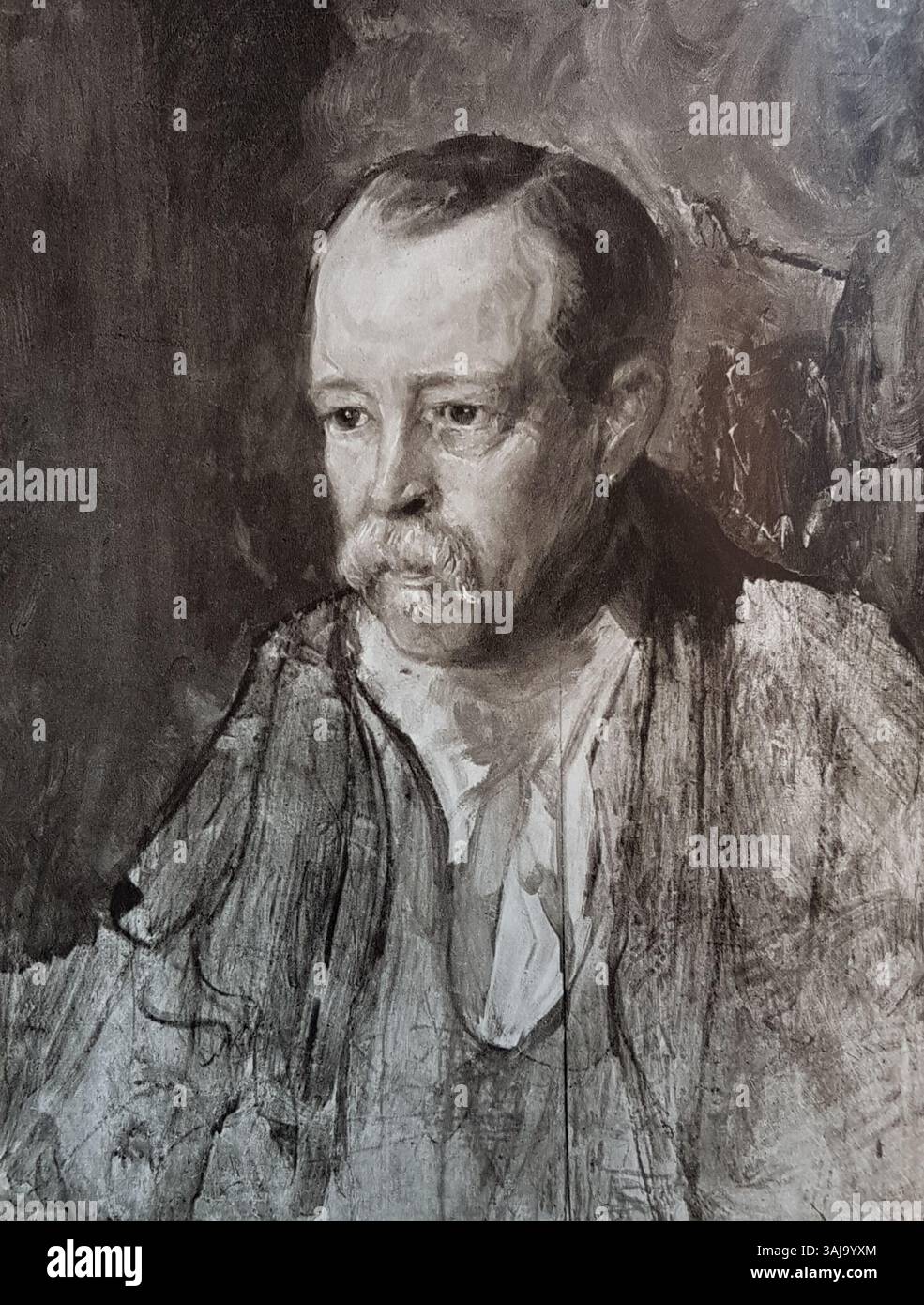 IDA von Schulzenheim Porträt des schwedischen Adels David von Schulzenheim zeigt seine würdevolle Präsenz. Der Künstler fängt seine aristokratische Identität in einem klassischen Stil des 19. Jahrhunderts ein. Stockfoto