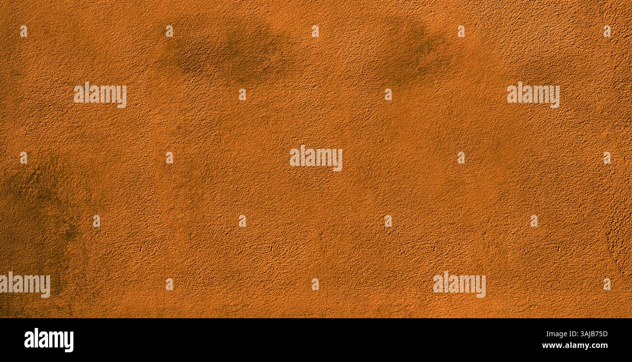 Abstrakter orangefarbener gelber brauner Hintergrund. Wandoberfläche aus getöntem Zementputz. Herbst, Thanksgiving Tag, Halloween Hintergrund. Kopierbereich. Stockfoto