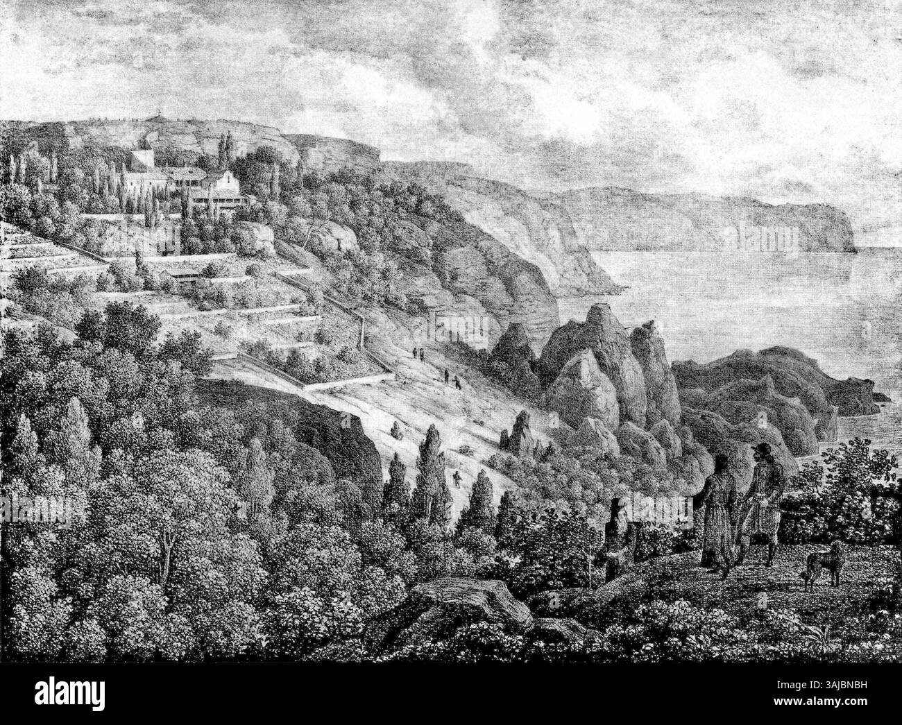 Dieses Gemälde von Karl von Kügelgen aus dem Jahr 1806 fängt die stilistischen und ästhetischen Empfindlichkeiten des frühen 19. Jahrhunderts ein. Sein Werk ist bekannt für seine historische Tiefe und Präzision im Detail, die die künstlerischen Strömungen der Zeit widerspiegelt. Stockfoto