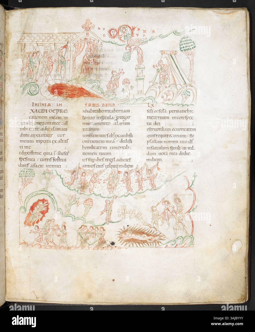 Harley-Manuskript 603 f033r ist ein beleuchteter Schuppenalter aus den Jahren 1000–1050, der feine Pergamente zeigt. Sie ist in der British Library erhalten und spiegelt mittelalterliche Manuskriptkunst wider. Stockfoto Harley-Manuskript 603 f033r ist ein beleuchteter Schuppenalter aus den Jahren 1000–1050, der feine Pergamente zeigt. Sie ist in der British Library erhalten und spiegelt mittelalterliche Manuskriptkunst wider. Stockfoto