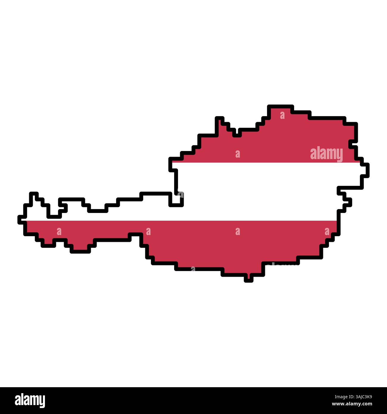 Gepixelte Weltkartensymbole im 8-Bit-Stil mit über 190 Ländern. Perfekt für digitale Kunst, Bildungsprojekte und thematische Designs. Stock Vektor
