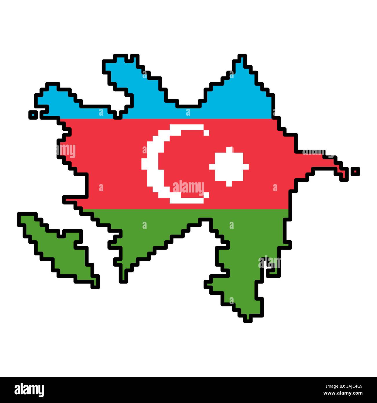 Gepixelte Weltkartensymbole im 8-Bit-Stil mit über 190 Ländern. Perfekt für digitale Kunst, Bildungsprojekte und thematische Designs. Stock Vektor