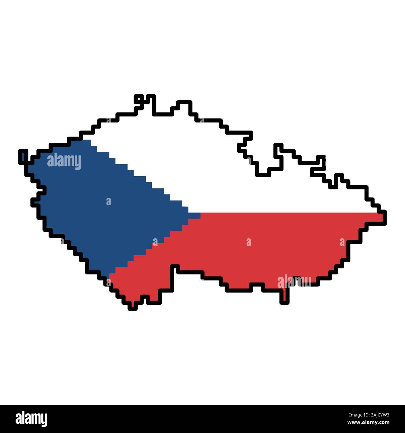 Gepixelte Weltkartensymbole im 8-Bit-Stil mit über 190 Ländern. Perfekt für digitale Kunst, Bildungsprojekte und thematische Designs. Stock Vektor