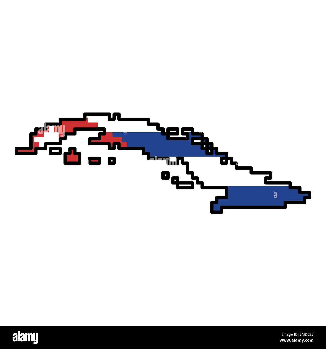 Gepixelte Weltkartensymbole im 8-Bit-Stil mit über 190 Ländern. Perfekt für digitale Kunst, Bildungsprojekte und thematische Designs. Stock Vektor
