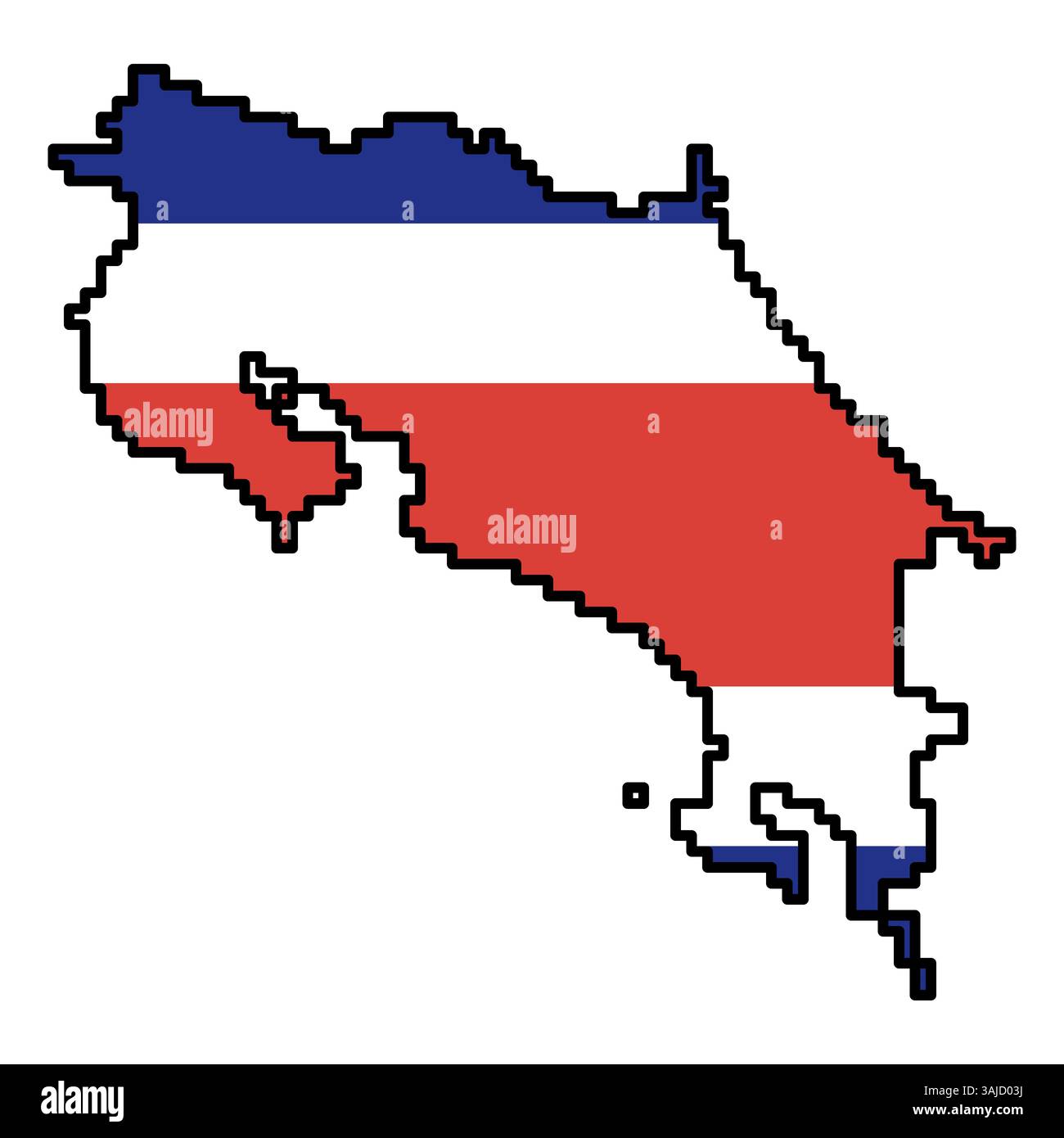 Gepixelte Weltkartensymbole im 8-Bit-Stil mit über 190 Ländern. Perfekt für digitale Kunst, Bildungsprojekte und thematische Designs. Stock Vektor