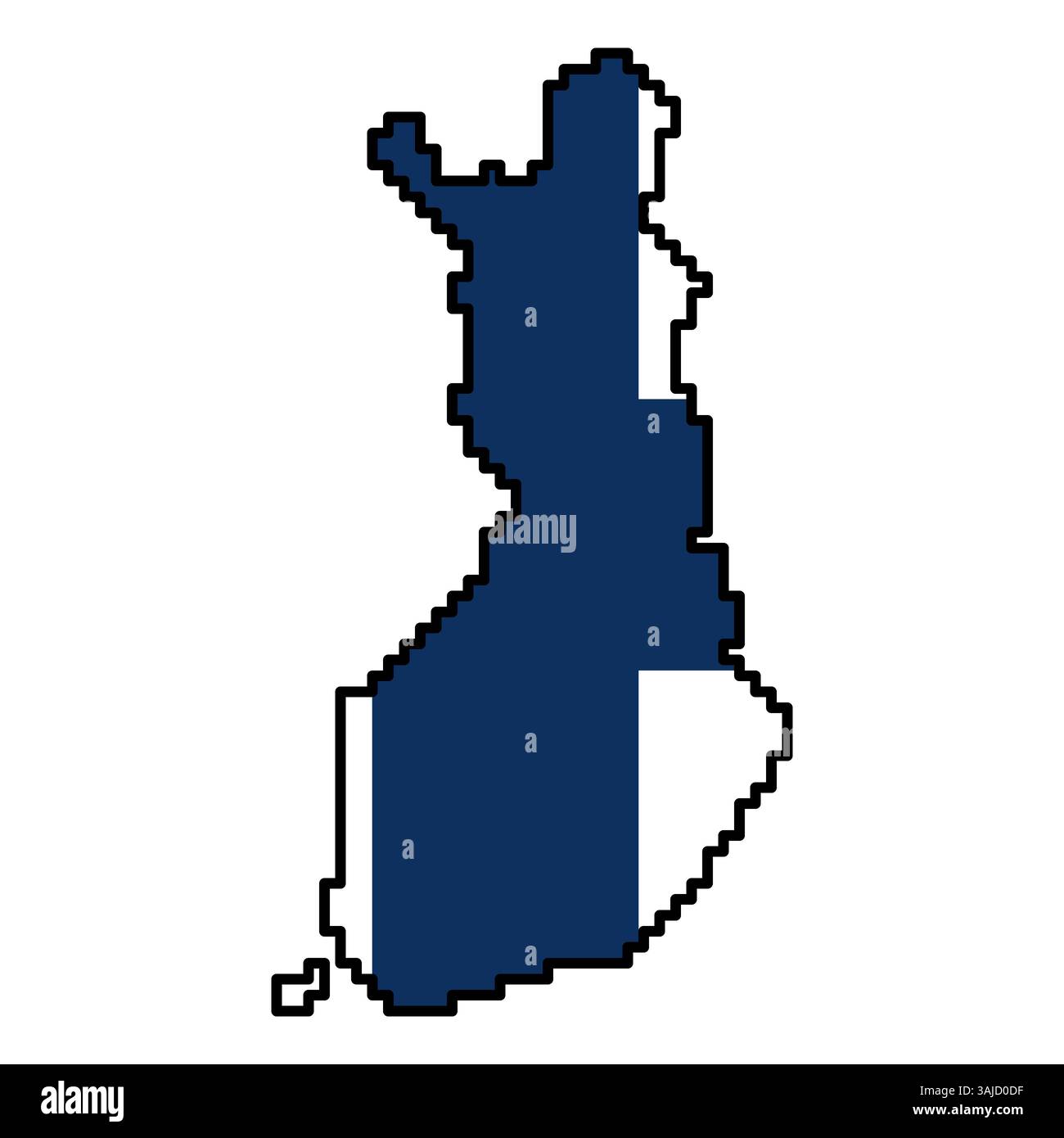 Gepixelte Weltkartensymbole im 8-Bit-Stil mit über 190 Ländern. Perfekt für digitale Kunst, Bildungsprojekte und thematische Designs. Stock Vektor