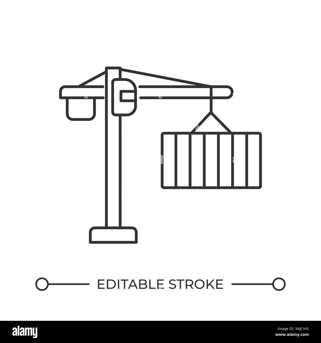 Symbol für die Turmdrehkranlinie Stock Vektor