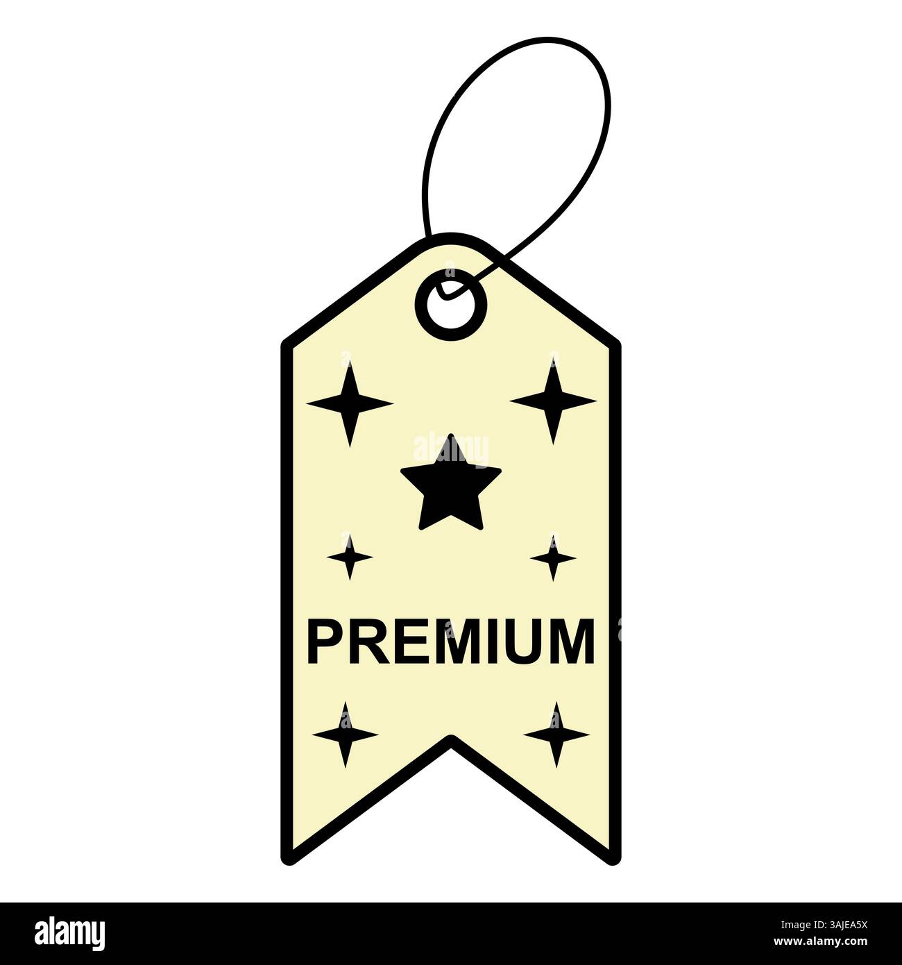Luxuriöses Premium-Label mit Sternen, ideal für Marketing-Grafiken Stock Vektor