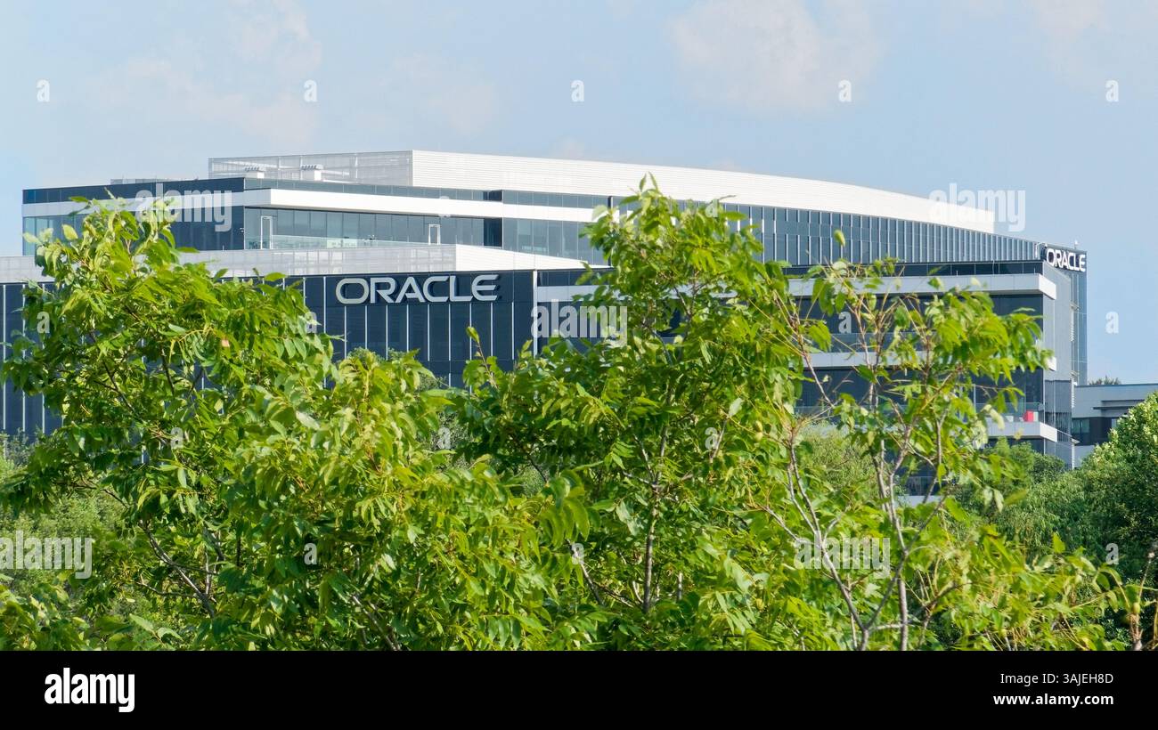 Hauptsitz der Oracle Corporation und Oracle Training Center in Austin, Texas, USA. US-amerikanisches Unternehmen für Computertechnologie. Stockfoto