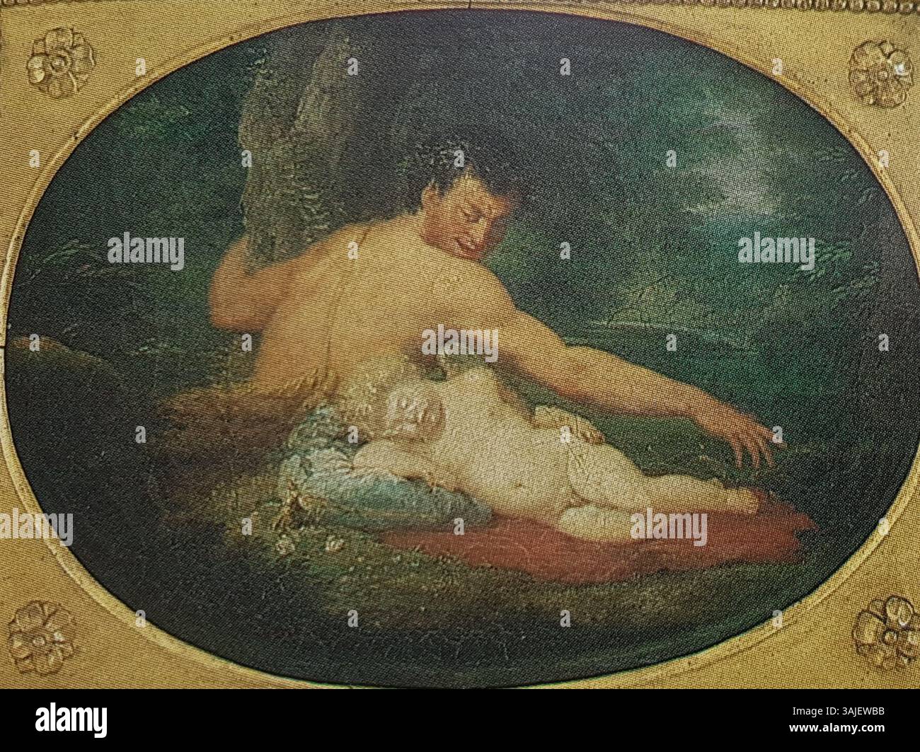 Bénigne Gagneraux’ „Amor förlorar sina pilar“ zeigt, wie Cupid seine Pfeile verliert, was einen verspielten, aber ergreifenden Moment in der klassischen Mythologie symbolisiert. Stockfoto