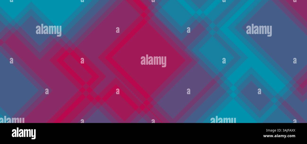 Ein moderner Vektorhintergrund mit mehrschichtigen Quadraten in Blau- und kastanienbraunen Tönen, die ein dezentes, symmetrisches Design schaffen. Stock Vektor