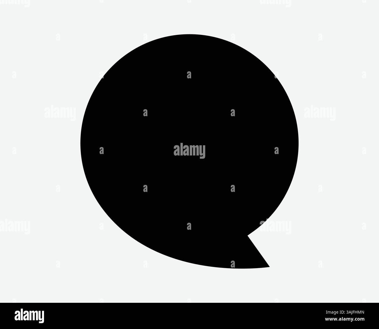 Runde Rede Bubble Chat Ballon Text Nachricht Textnachricht Textnachrichten Unterhaltung Balck Leer Kreis Kommunikation Vortrag Debatte Meinungsdiskussion Vektor-Symbol Stock Vektor