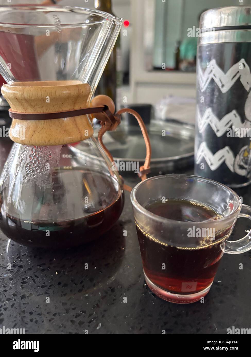Kaffee Zeit - Smartphone-aufgenommenes Stockfoto
