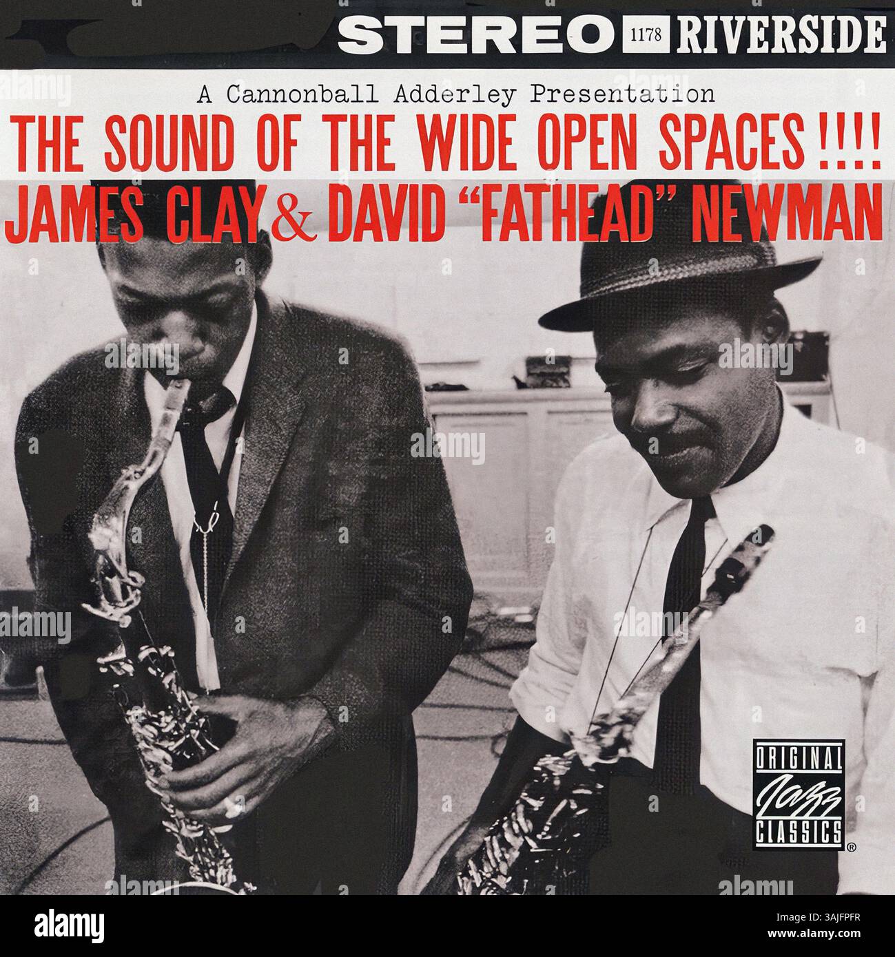 James Clay & David Fathead Newman - The Sound of Wide Open Spaces - Vintage Jazz-Plattencover Stockfoto