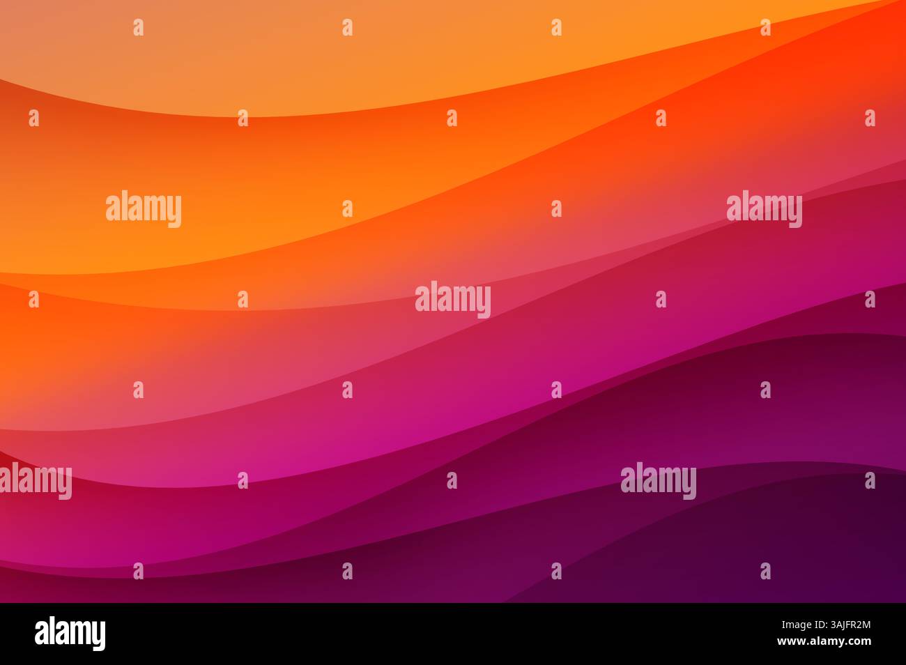 Sommer Hintergrund Wellen orange rot lila. Roter orangefarbener Bewegungshintergrund leuchtender roter und oranger Verlauf mit energetischen diagonalen Streifen Stockfoto