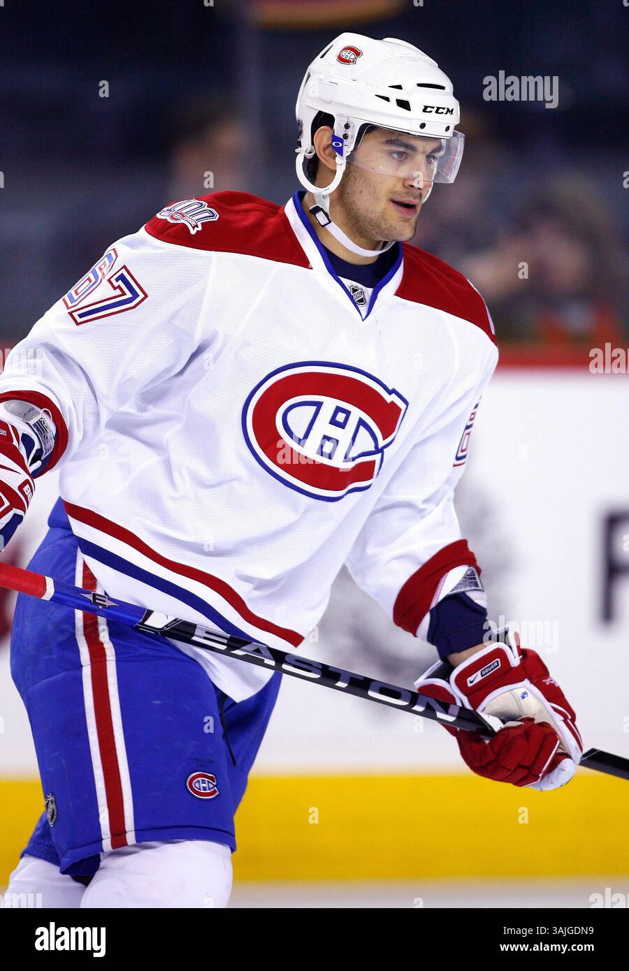 Februar 2009 - Calgary, Alberta, Kanada - Foto des NHL-Spielerprofils von Montreal Canadiens' Max Pacioretty während eines Hockeyspiels in Calgary. (Foto: © Larry MacDougal via ZUMA Wire) Stockfoto