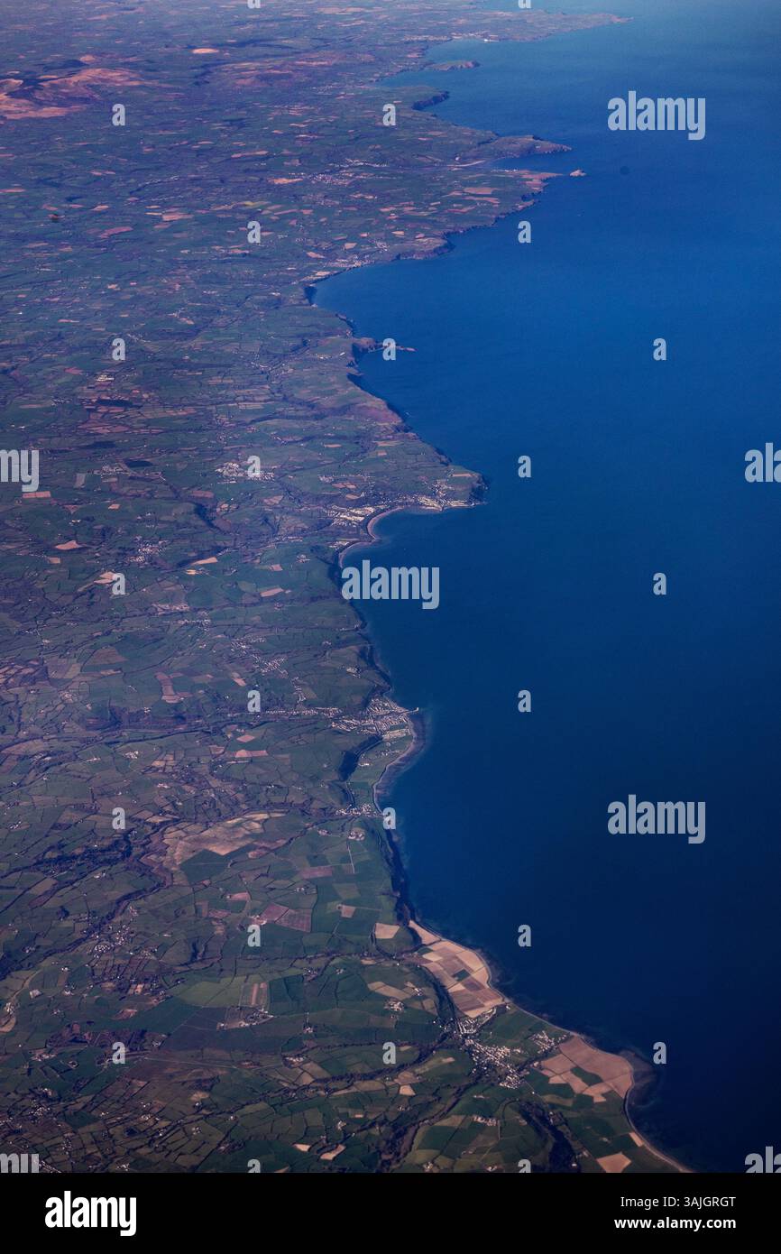 Westküste von Wales, Flug nach Dublin, 2025 Stockfoto