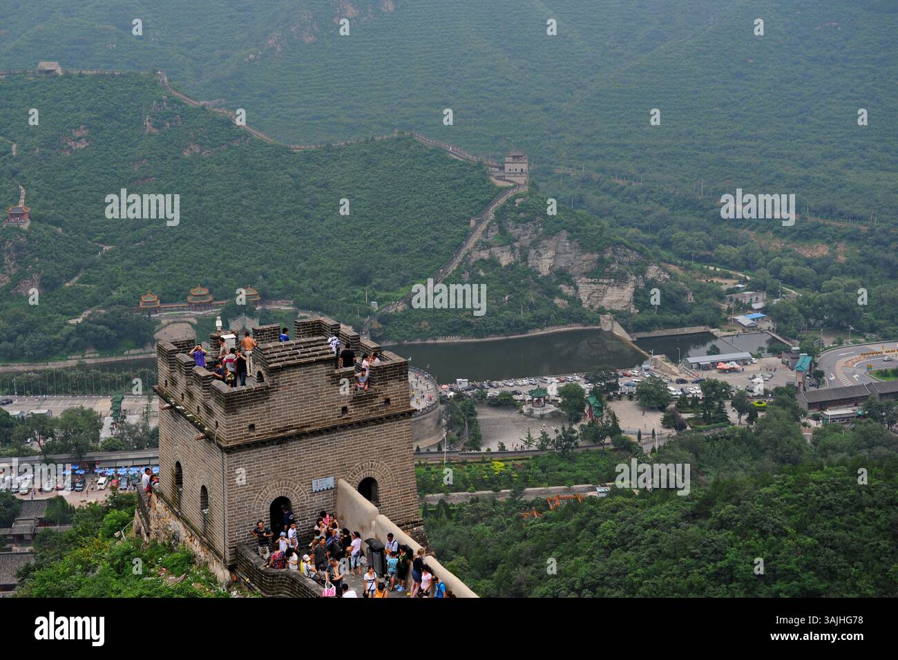 Die Chinesische Mauer. Ein Touristenbesuch. Stockfoto
