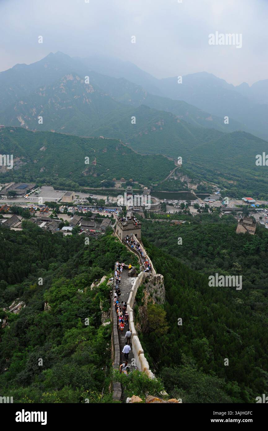 Die Chinesische Mauer. Ein Touristenbesuch. Stockfoto