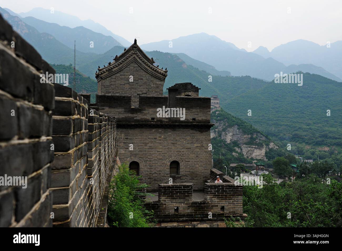 Die Chinesische Mauer. Ein Touristenbesuch. Stockfoto