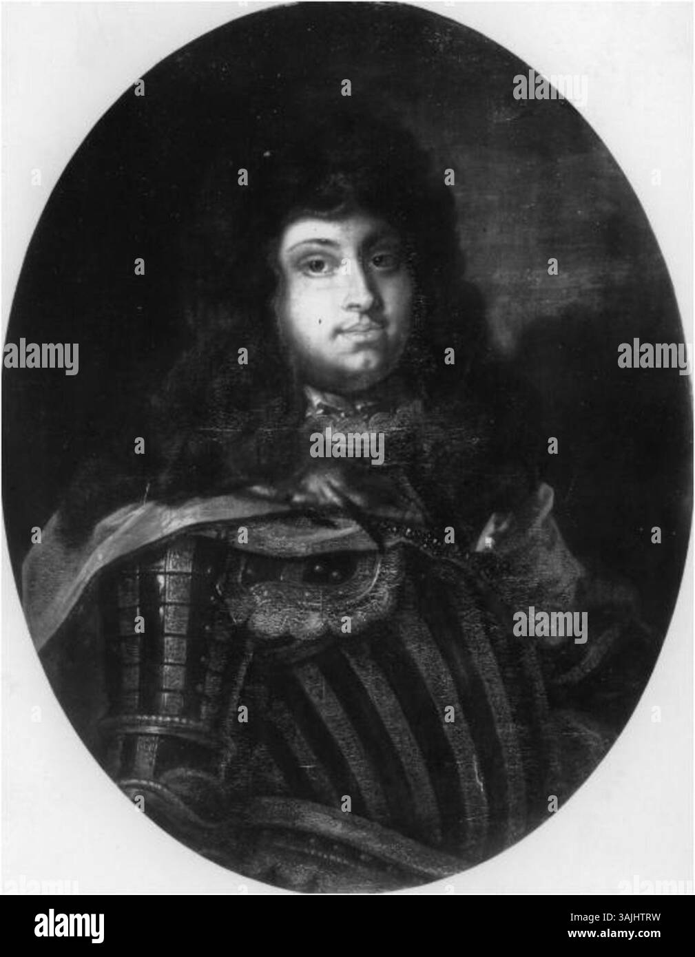 Ein Porträt von Edoardo Farnese, erblicher Prinz von Parma, gemalt von Jan Frans van Douven um 1690–1699. Das Porträt Öl auf Leinwand befindet sich in der Villa del Poggio Imperiale. Stockfoto