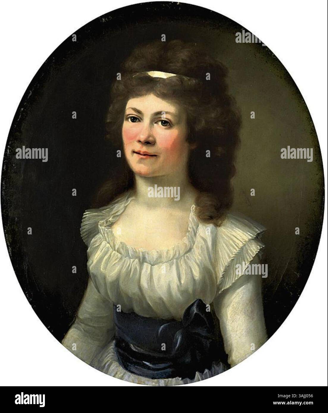 Frau Obmann Hirzel (1769–1858) war die zweite Ehefrau des Politikers und Verlegers Johann Heinrich Füßli (1745–1832). Sie war mit bedeutenden Persönlichkeiten ihrer Zeit verbunden und hatte einen bedeutenden Einfluss in den kulturellen und intellektuellen Kreisen der Schweiz. Stockfoto