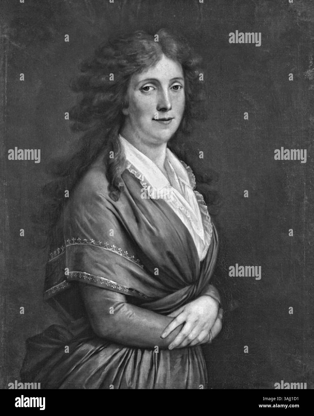 Dieses Porträt von Adolf Ulrik Wertmüller aus dem Jahr 1800 zeigt Prinzessin Amalie Friederike von Hessen-Darmstadt, Ehefrau von Karl Ludwig, erblicher Fürst von Baden, in Öl auf Leinwand gemalt. Stockfoto