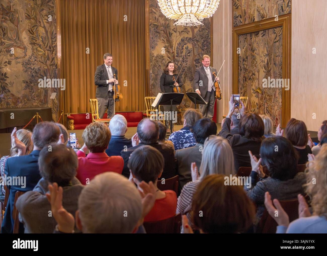 Vorhangruf, Kammerkonzert, Gustav Mahler Hall, Wiener Staatsoper, Österreich Stockfoto